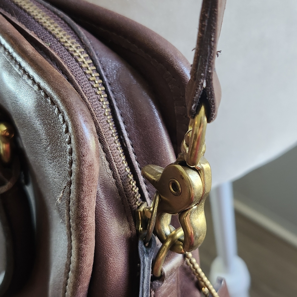 Vintage Coach Leather Satchel Crossbody Bag Purse - Picture 3 of 11